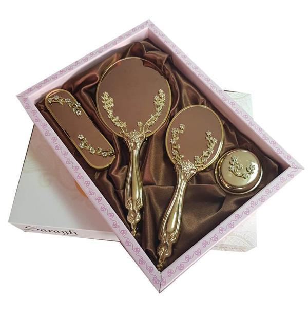 Saraylı Gold Sarmaşık Ayna Fırça Tuvalet Tkm 101 - Image 1