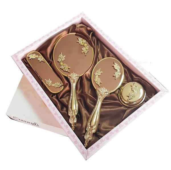 Saraylı Gold Papatya Ayna Fırça Tuvalet Tkm 101 - Image 1