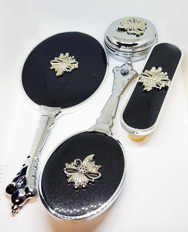 Camomile 4lü Mat Siyah Ayna Fırça Seti cm301 - Image 1