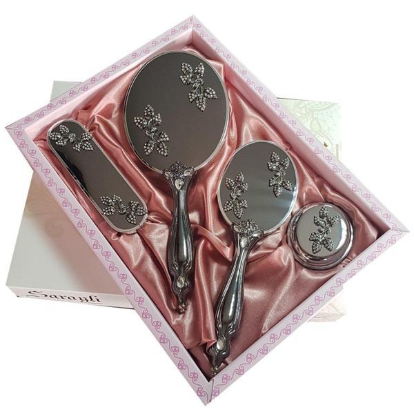 Saraylı Silver Lale Ayna Fırça Gelin Çeyiz Takımı 101 - Image 1