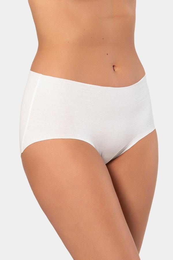 Türen Kadın Lazer Kesim Pamuklu Yüksek Bel Hipster Külot 911/Beyaz - Image 1