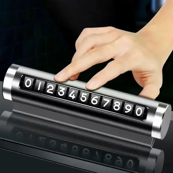 Telefon Numarası Plaka Silindiri Ayarı Renkli Metal Alüminyum Araba Geçici Park Kartı Evrensel Moda Oto Aksesuarları (28 - Image 1