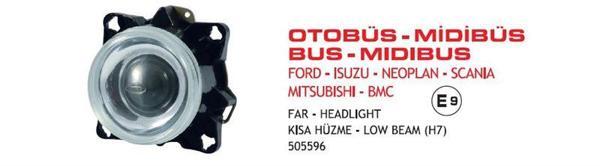 Ayfar Far Kısa Hüzme Ford Kargo-Isuzu Turkuaz -Scanıa Otobüs (2003>) E9 Belgeli E-Belgeli AYF.505596 - Image 1
