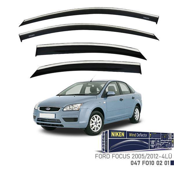 Nıken Ford Focus 2005-2012 Kromlu Cam Rüzgarlığı 4Lü NKN-047FO100201 - Image 1