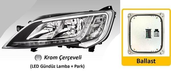 Ayfar Far Motorlu Sağ Fıat Ducato Maxı /Peugeot Boxer / Cıtroen Jumper ( 2014› ) Led (Ballast Dahil)  Krom Çerçeveli AYF.505218 - Image 1