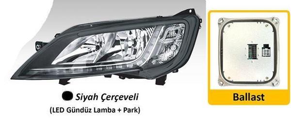 Ayfar Far Motorlu Sol  Fıat Ducato Maxı /Peugeot Boxer / Cıtroen Jumper ( 2014› ) Led (Ballast Dahil)  Siyah Çerçeveli AYF.505221 - Image 1