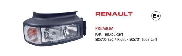 Ayfar Far Sol Renault Premıum E4 E-Belgeli AYF.505701 - Image 1