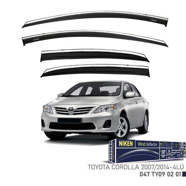 Nıken Toyota Corolla 2007-2014 Kromlu Cam Rüzgarlığı 4Lü NKN-047TY090201 - Image 1