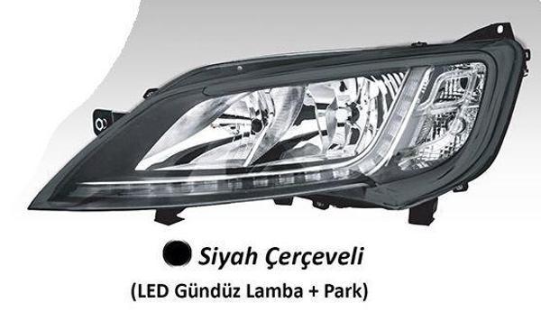 Ayfar Far Motorlu Sol  Fıat Ducato Maxı /Peugeot Boxer / Cıtroen Jumper ( 2014› ) Led (Ballast Hariç)  Siyah Çerçeveli AYF.505217 - Image 1