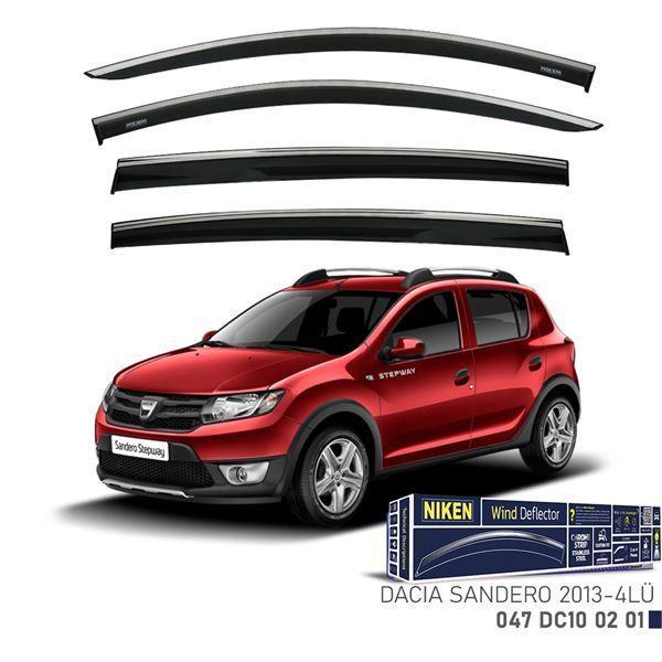 Nıken Dacıa Sandero 2013-2020 Kromlu Cam Rüzgarlığı 4Lü NKN-047DC100201 - Image 1