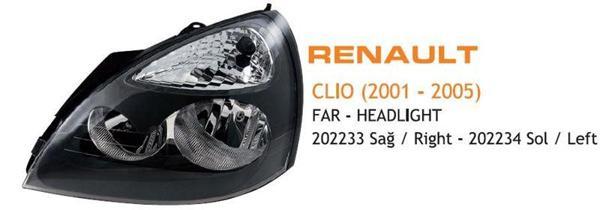 Ayfar Far Sol Renault Clıo Siyah 2001-2005 AYF.202234 - Image 1