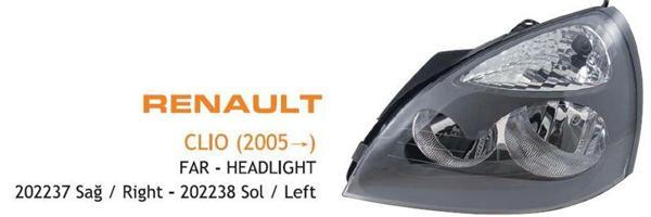 Ayfar Far Sol Gri Renault Clıo 2005-2008 AYF.202238 - Image 1