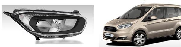 Ayfar Far Sağ Ford Transıt Courıer 14- Motorlu Siyah Çerçeveli AYF.505922 - Image 1