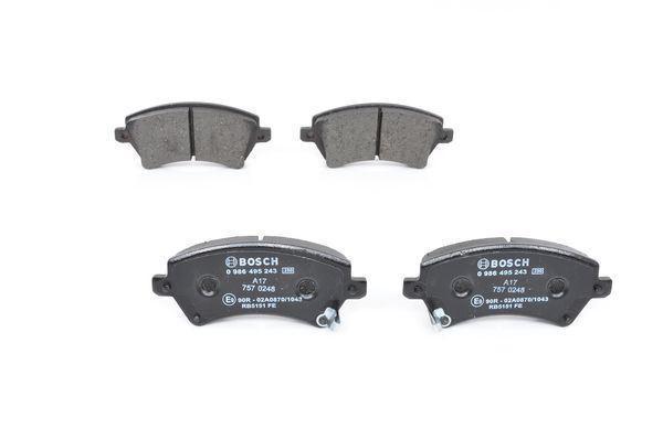 Bosch Disk Fren Balatası Ön Toyota Corolla 1997 - 2007 0986495243 - Image 1