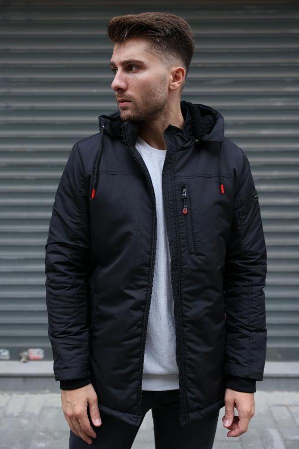 MİTTENS İçi Kürklü Su Ve Yağmur Geçirmez Mont - Siyah - Image 1