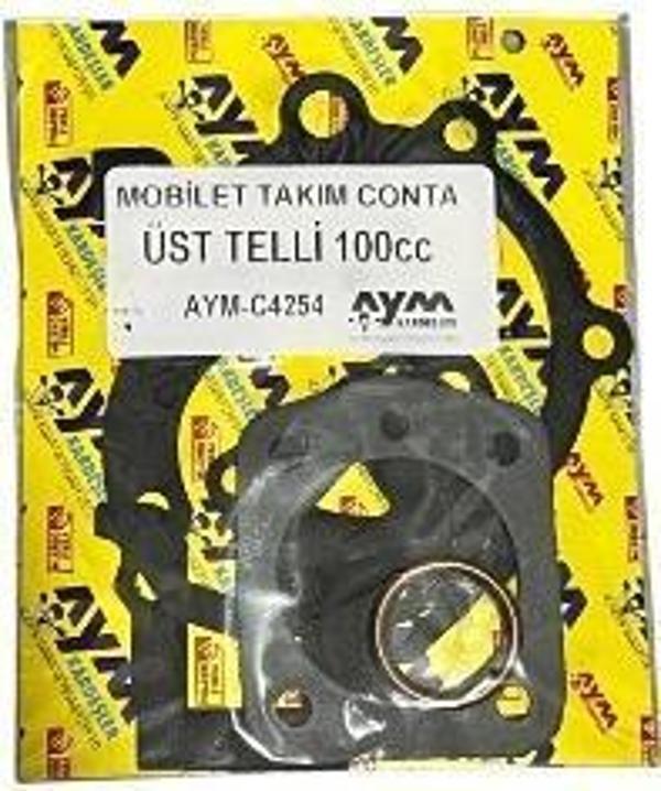 Mobylette Set Karter Takım Conta (Üst 100Cc Telli ) Siyah - Image 1