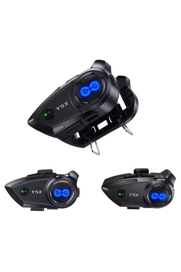 Y5x Rgb Işıklı Intercom 5 Kişi Bağlantılı 1000mah Motosiklet Bluetooth Kulaklık Seti - Image 1