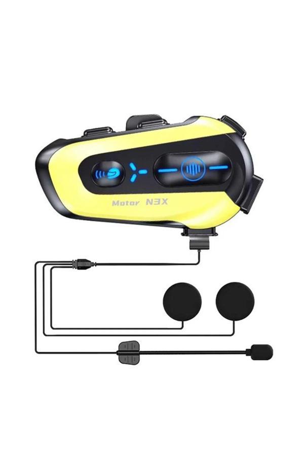 N3x Rgb Işıklı Intercom 3 Kişi Bağlantılı 1000mah Motosiklet Bluetooth Kulaklık Seti - Image 1