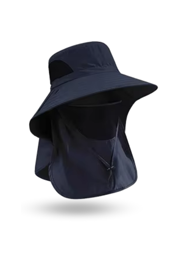 Büro Ev Ofis Balık Avı Sporu için Nefes Alan Maskeli Boyun Kapaklı Geniş Balıkçı Güneş Şapkası - Image 1