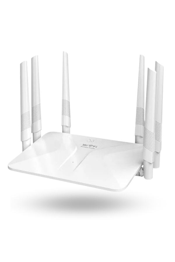 Büro Ev Ofis Cihazları için Beyaz 4PORT 2,4GHZ 300MBPS 6ANTEN WiFi Router - Image 1