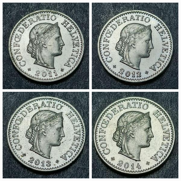 Escoines 3996368de3c817b43e 2011/2012/2013/2014 İsviçre 10Rappen B ÇA/ÇİL Para - Image 1