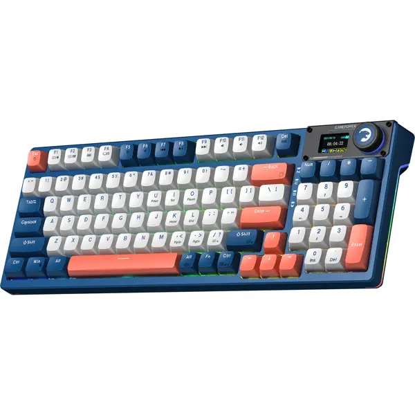 GamePower Gasket Elite RGB Wireless/Bluetooth/Kablolu Mekanik Blue Switch Gasket İngilizce Q Gaming Klavye - Image 1
