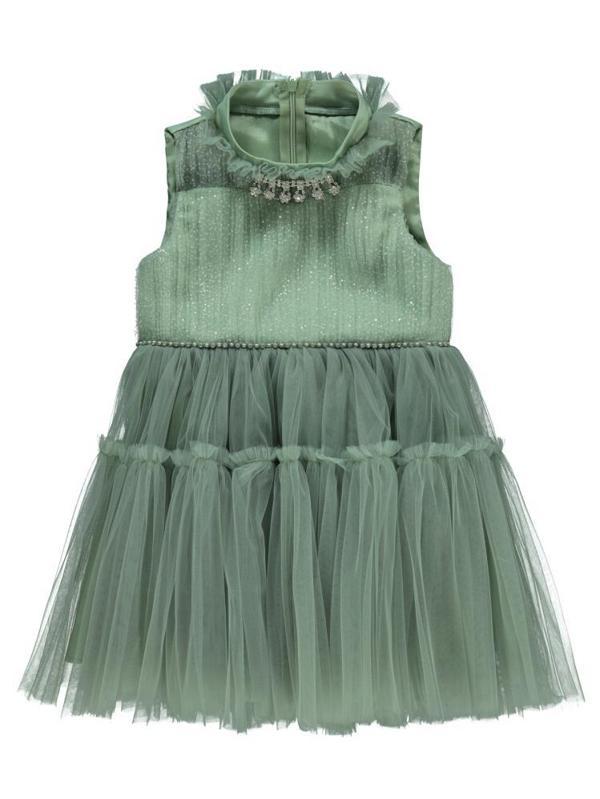 Civil Girls Piliseli 2-5 Yaş Abiye - Yeşil3-4 Yaş - Image 1