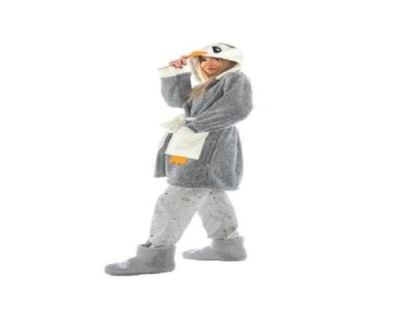 Penguen desenli peluş welsoft bornoz L/XL - Image 1