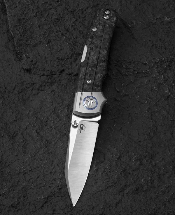 BESTECH TONIC BT2204D Titanyum+Mermer Karbon Fiber Kakma Sap M390 Çelik Çakı - Image 1