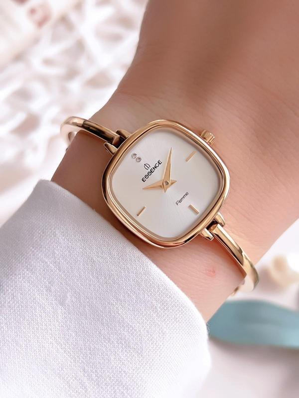 Essence Vintage Seri Küçük Kasa Çelik Kararma Renk Atma Yapmaz Kadın Kol Saat+Bileklik BD1222.120 - Image 1