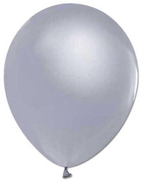 BALON METALİK 12 İNC (JOJO BALLOONS) GÜMÜŞ 100 ADET - Image 1