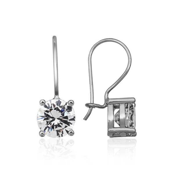 BlackCraft ​Gümüş Sallantılı Tek Taş Küpe (BC-33A2A9) - Image 1