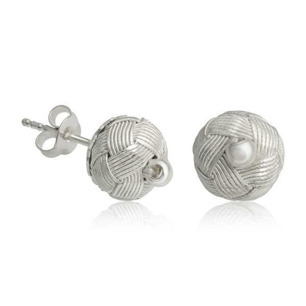 BlackCraft Gümüş Kazaziye Örgü Kadın Küpe (BC-E59C8E) - Image 1