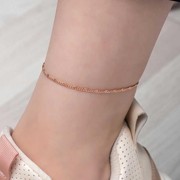 BlackCraft 925 Ayar Gümüş Rose Kalemli Halhal (BC-BA2FE2) - Image 1