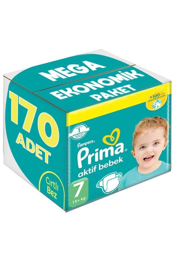 Prima Bebek Bezi Beden:7 (15+Kg) XX Large 170 Adet Mega Ekonomik Pk - Image 1