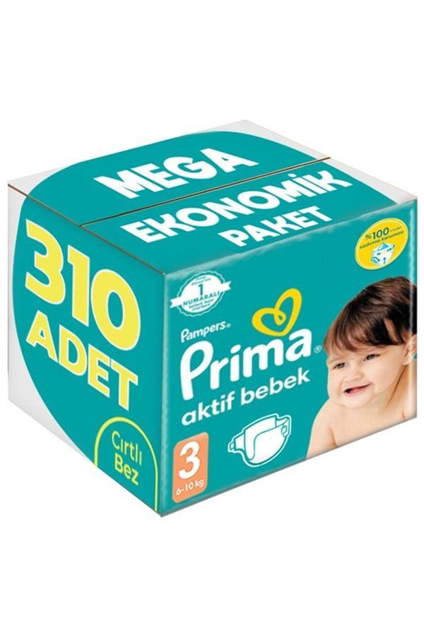 Prima Bebek Bezi Beden:3 (6-10KG) Midi 310 Adet Mega Ekonomik Pk - Image 1