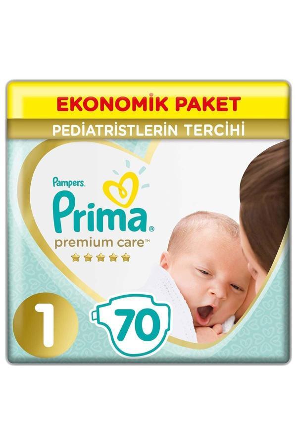 Prima Bebek Bezi Premium Care 1 Beden 70 Adet Yenidoğan Jumbo Paket - Image 1
