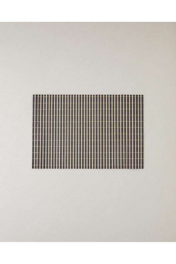 English Home Henna Bambu 4'Lü Amerikan Servis 30X45 Cm Siyah - Image 1