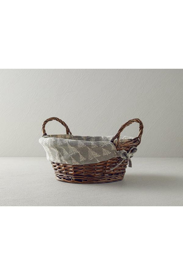 English Home Linear Hasır Ekmek Sepeti Gri - Image 1