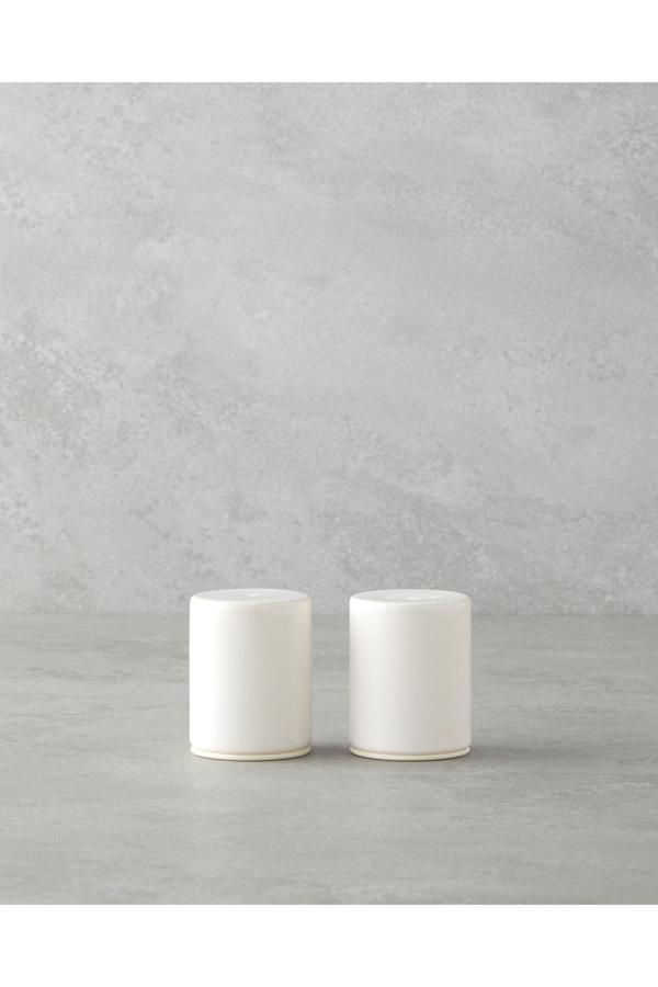 English Home Luma Seramik 2'Li Tuzluk - Biberlik 6 Cm Krem - Image 1