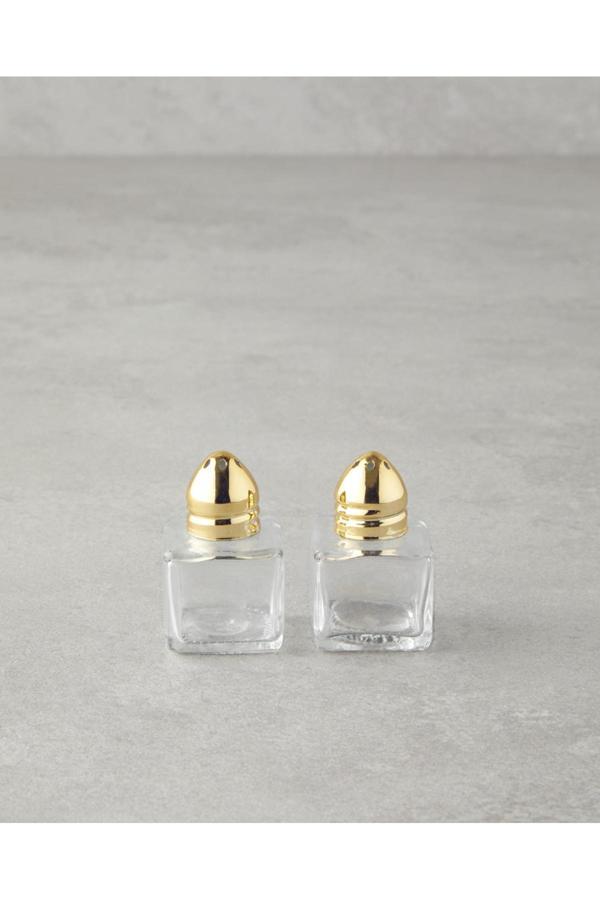 English Home Lelia Mini Cam 2’Li Tuzluk - Biberlik 4X5 Cm Gold - Image 1