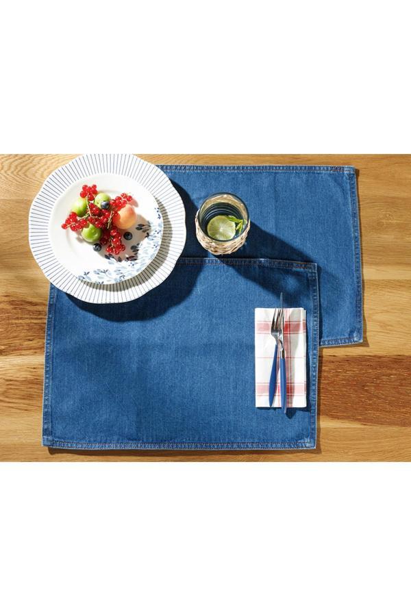 English Home Peggy Pamuk 2'Li Amerikan Servis 30X45 Cm İndigo - Image 1