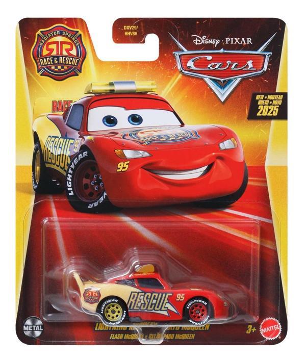 Disney Pixar Cars Race & Rescue Lightning McQueen Metal Oyuncak Araba 1:55 Koleksiyon - Image 1