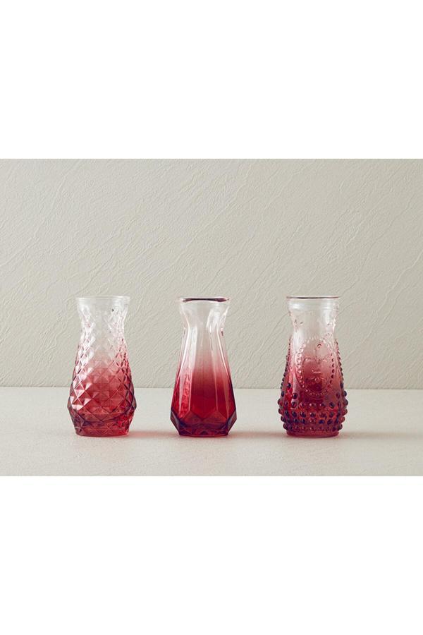 English Home Arya Cam 3'Lü Vazo Bordo - Image 1