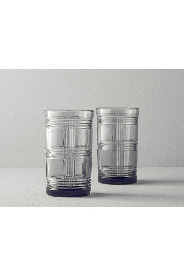 English Home Igor Cam 2'Li Meşrubat Bardağı 410 Ml Antrasit - Image 1