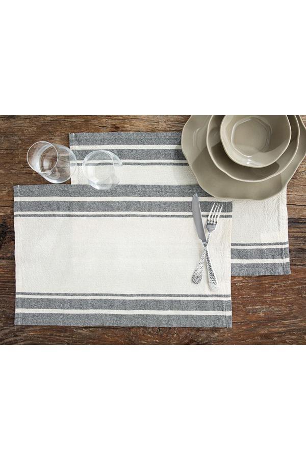 English Home Nola Pamuk 2'Li Amerıkan Servıs 30X45 Cm Antrasit - Image 1