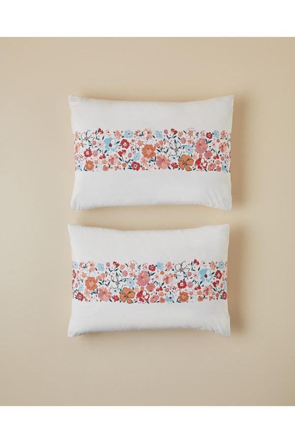 English Home Vintage Floral Kolay Ütülenir 2'Li Yastık Kılıfı 50X70 Cm Pembe - Image 1