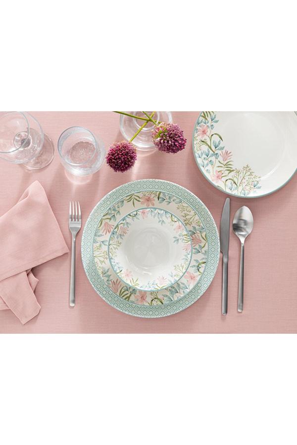 English Home Saigon Porselen Yemek Takımı 24 Parça 6 Kişilik Mavi - Pembe - Image 1