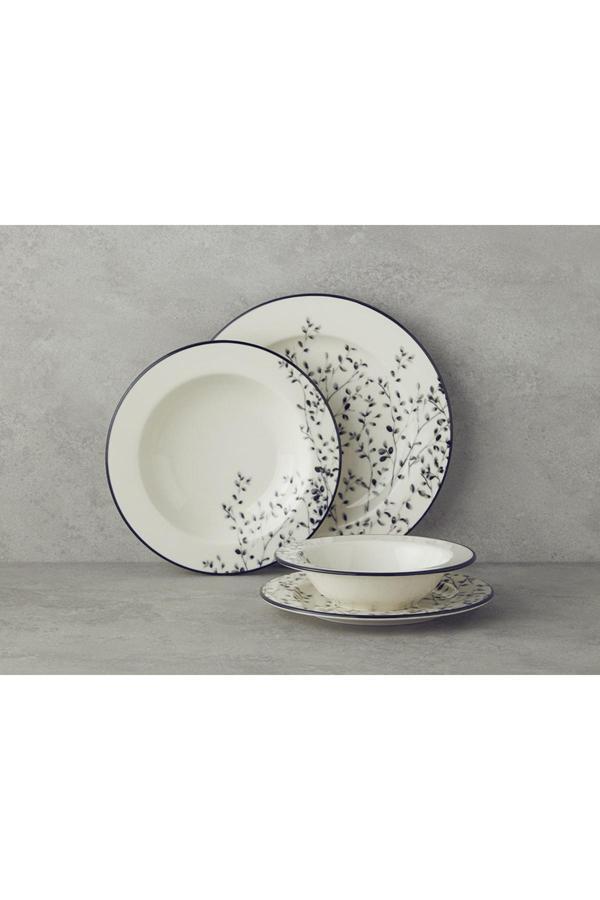 English Home Mystic Porselen 24 Parça 6 Kişilik Yemek Takımı Siyah - Image 1