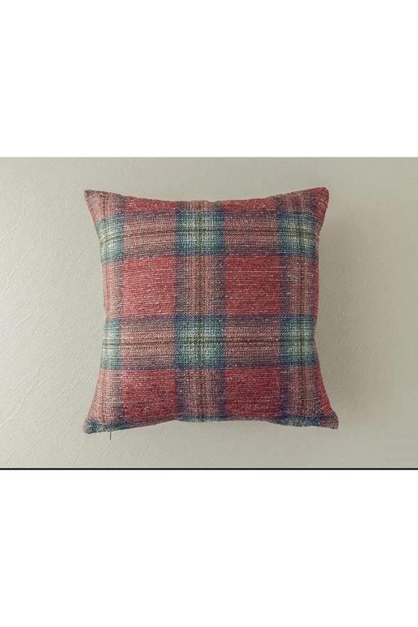 English Home Hana Kırlent Kılıfı 43X43 Cm Kırmızı - Yeşil - Image 1